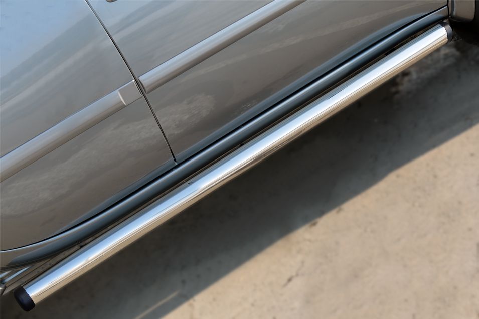 Защита порогов RusStal труба d76 (вариант 2) для Mitsubishi L200 IV рестайлинг 2013-2015. Артикул MLT-0020382