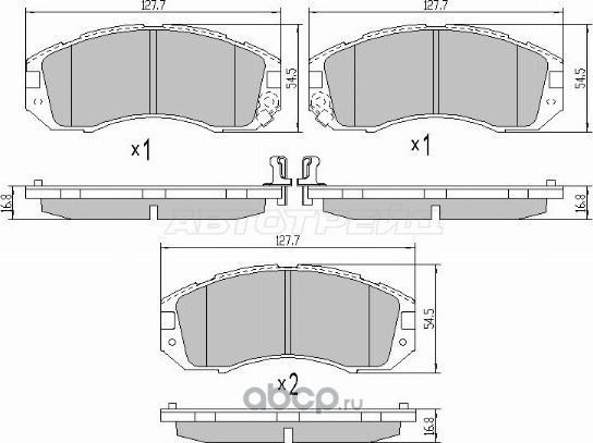 Колодки тормозные FR SUBARU IMPREZA GC 92-00 (SAT). Артикул ST26296AA000