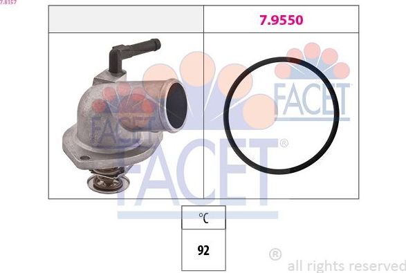 Термостат Facet Made in Italy - OE Equivalent. Артикул 7.8157