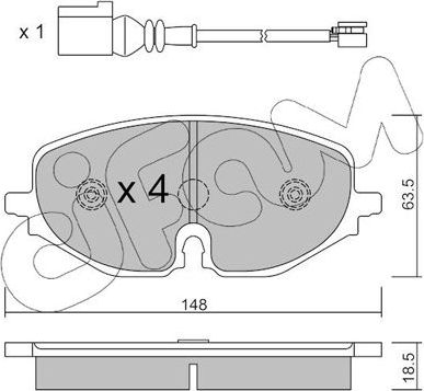 Тормозные колодки Cifam. Артикул 822-1280-0