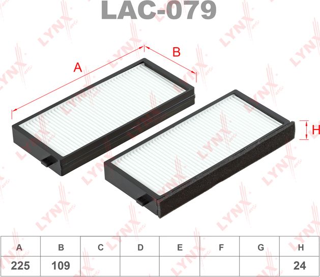Салонный фильтр LYNXauto для Kia Clarus II 1998-2001. Артикул LAC-079