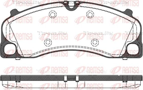 Тормозные колодки Remsa передние для Porsche Boxster III (981) 2014-2016. Артикул 1509.00