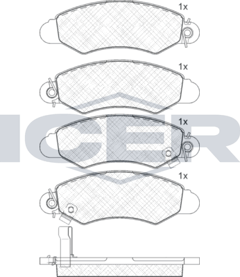 Тормозные колодки Icer для Suzuki Swift II 1989-2005. Артикул 181293