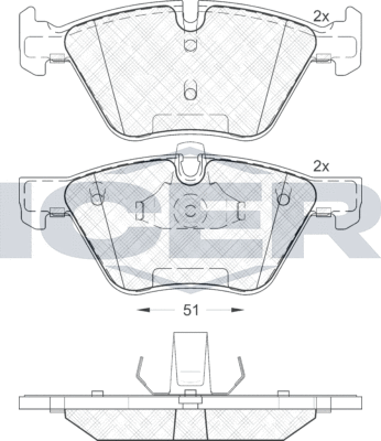 Тормозные колодки Icer. Артикул 181683