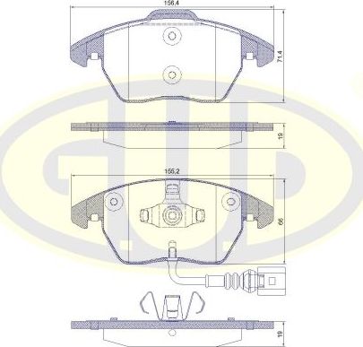 Тормозные колодки G.U.D.. Артикул GBP880104