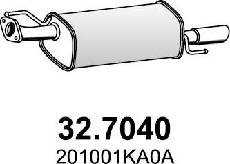 Глушитель (задняя часть) Asso. Артикул 32.7040