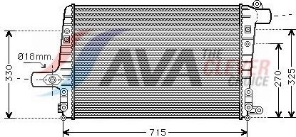 Интеркулер AVA для Audi S3 I (8L) 1999-2003. Артикул AI4136