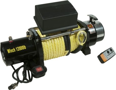 Лебёдка электрическая 12V Electric Winch SC12 OWX 12000lbs 5443 кг (Синтетический трос). Артикул SC12OWX