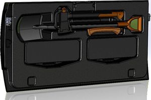 Дверь задка с органайзером и стоп-сигналом АВС-Дизайн для УАЗ Pickup 2010-2025. Артикул ABC.UAZ.RD.008P 