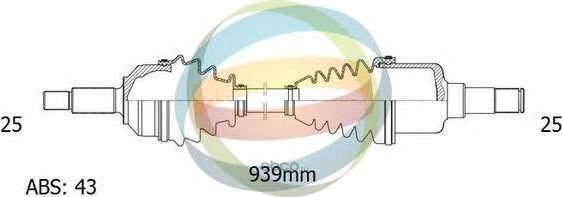 вал приводной (ODM). Артикул 18082371