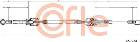 Трос переключения передач КПП Cofle для Fiat Punto II 1999-2012. Артикул 92.12.7254