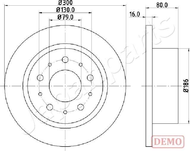 Тормозной диск Japanparts. Артикул DP-0217C