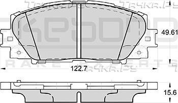 Тормозные колодки Akebono Standard. Артикул AN-714K