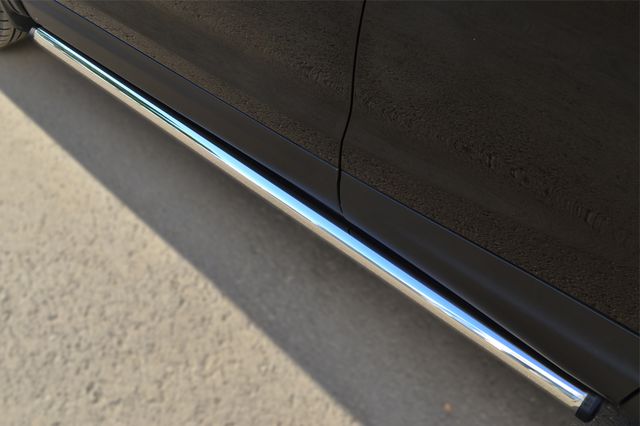 Защита порогов RusStal труба d63 (вариант 2) для Nissan Qashqai II 2014-2018. Артикул NQQT-001789