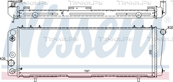 Радиатор охлаждения двигателя Nissens. Артикул 60986