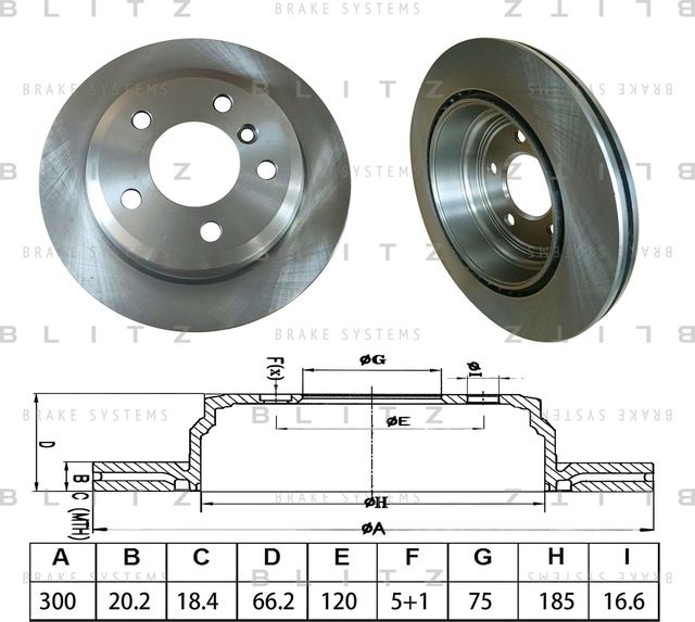 Диск тормозной (Blitz). Артикул BS0578