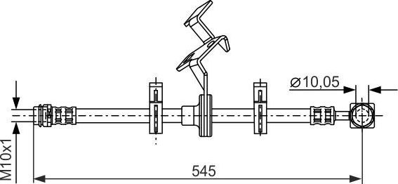 Тормозной шланг Bosch. Артикул 1 987 481 077