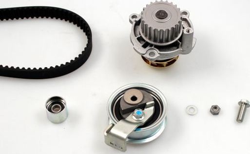 Помпа (водяной насос) с комплектом ремня ГРМ Hepu. Артикул PK05723