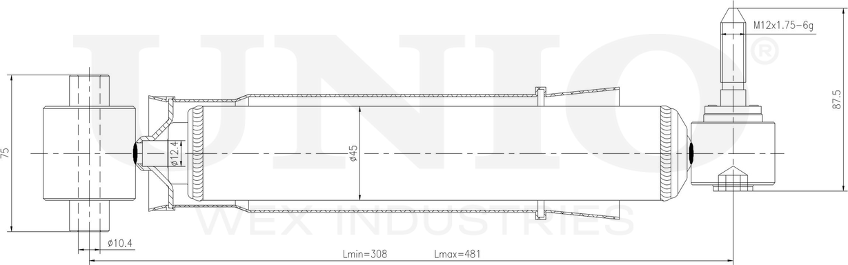 Амортизатор подвески (Unio). Артикул SAB-10470