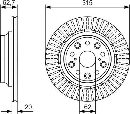 Тормозной диск Bosch. Артикул 0 986 479 T06