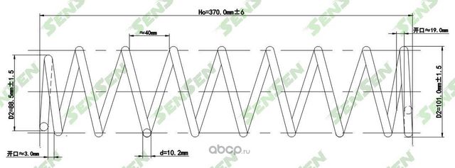 Пружина подвески задней MITSUBISHI LANCER VIII 08 (Sensen). Артикул SCP10098