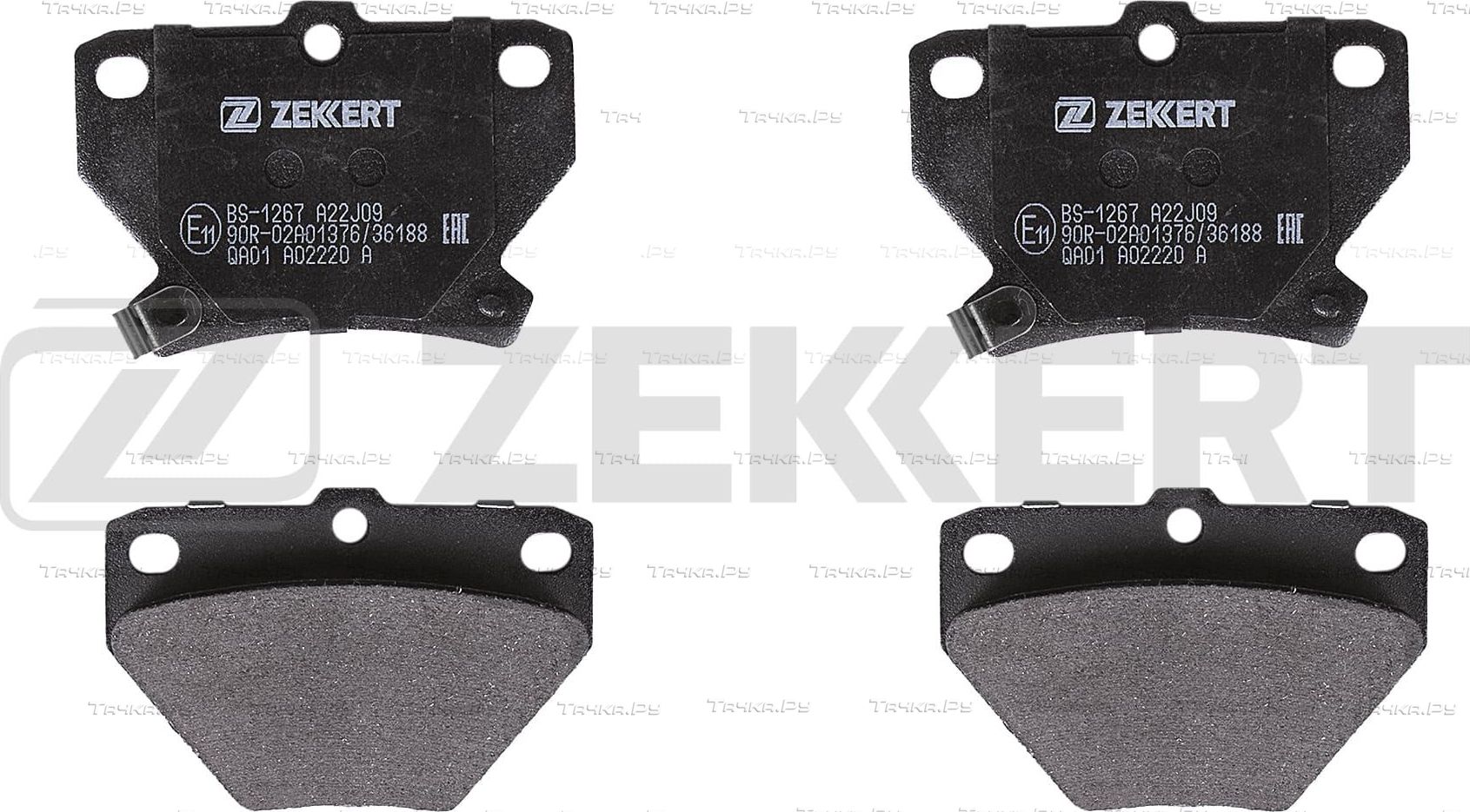 Тормозные колодки Zekkert задние для Toyota Matrix I (E130) 2002-2007. Артикул BS-1267