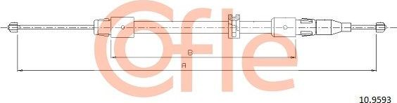 Трос ручника (тросик ручного тормоза) Cofle задний правый/левый для Mercedes-Benz R-Класс I 2005-2014. Артикул 92.10.9593
