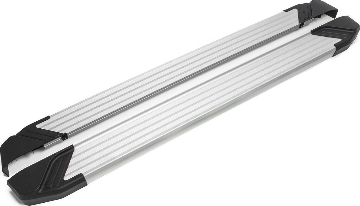 Пороги алюминиевые Rival Silver для Nissan Qashqai I 2010-2014. Артикул F173AL.4104.5