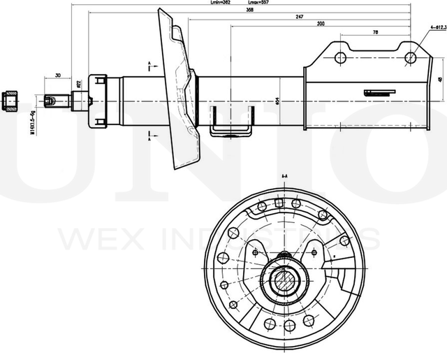 Амортизатор подвески (Unio). Артикул SAB-10347