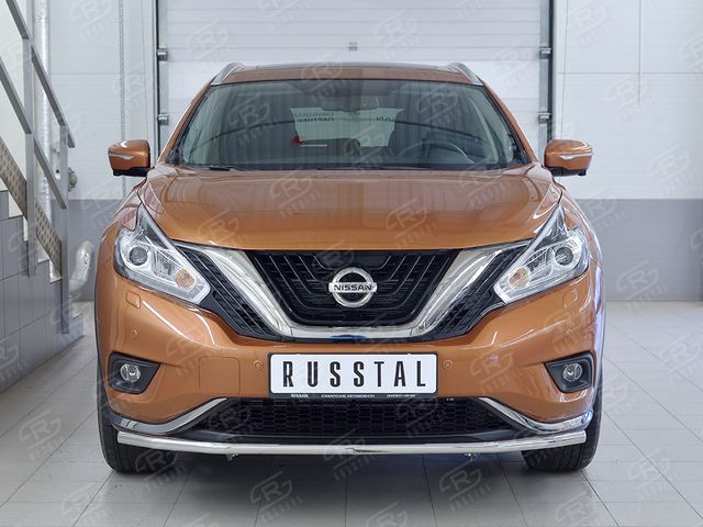 Защита RusStal переднего бампера d42 секция для Nissan Murano Z52 2016-2026. Артикул NMUZ-002404
