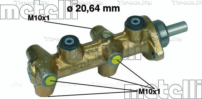Тормозной цилиндр главный Metelli (Чугун) для Volkswagen Passat B2 1981-1988. Артикул 05-0040
