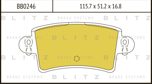 Колодки тормозные OPEL MOVANO 00- задн. (Blitz). Артикул BB0246
