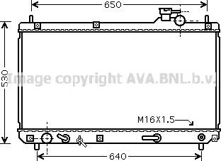 Радиатор охлаждения двигателя AVA для Lexus RX I 1998-2000. Артикул TO2457