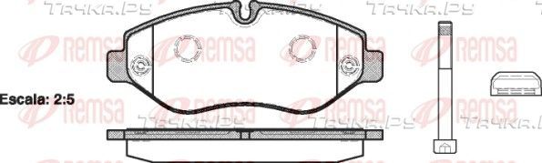 Тормозные колодки Remsa передние для IVECO Daily V 2011-2014. Артикул 1245.10