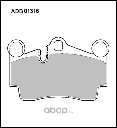 ADB 01316_колодки дисковые задние!/ VW Touareg 3.2i/4.2i/2.5TDi/5.0TDi 02 (Allied Nippon). Артикул ADB01316