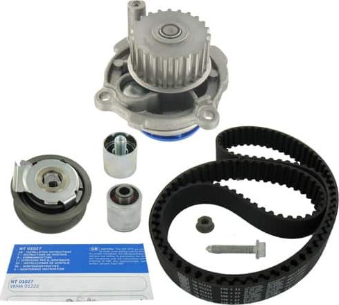 Помпа (водяной насос) с комплектом ремня ГРМ SKF для Volkswagen Passat B6 2005-2010. Артикул VKMC 01222-1