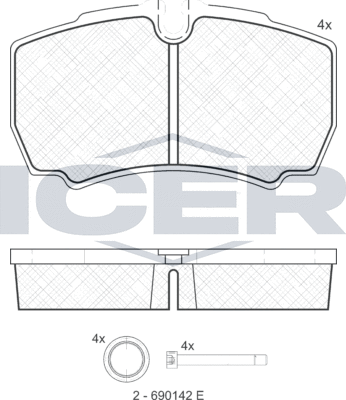 Тормозные колодки Icer. Артикул 151640