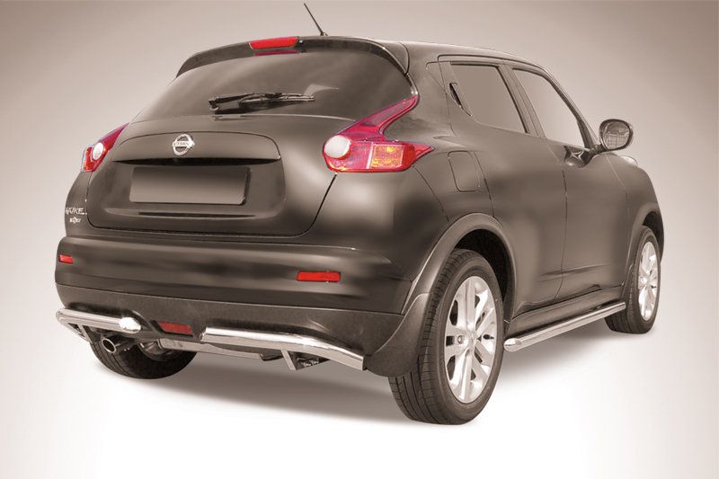 Защита Slitkoff задняя d57 уголки для Nissan Juke 4WD 2010-2019. Артикул NJ4WD-010