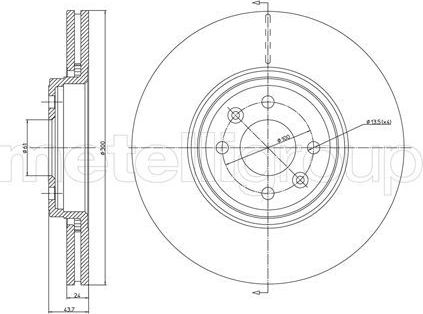Тормозной диск Trusting передний для Renault Scenic II 2003-2009. Артикул DF1207
