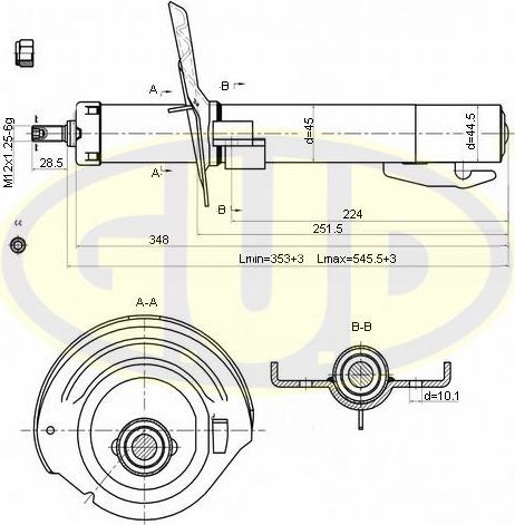 Амортизатор G.U.D.. Артикул GSA333718