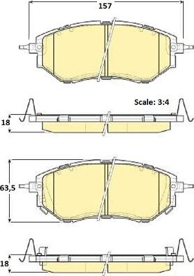 Тормозные колодки Girling передние для Subaru Outback VI 2020-2026. Артикул 6133729