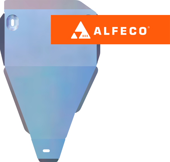 Защита алюминиевая Alfeco для редуктора Haval Dargo 4WD 2022-2026. Артикул ALF.55.09al