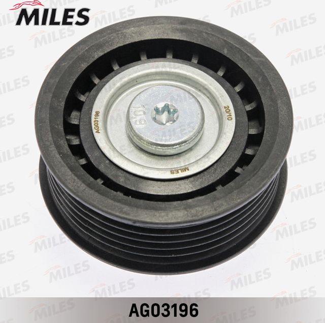 Направляющий (ведущий) ролик приводного поликлинового ремня Miles для Jaguar X-Type I 2003-2009. Артикул AG03196