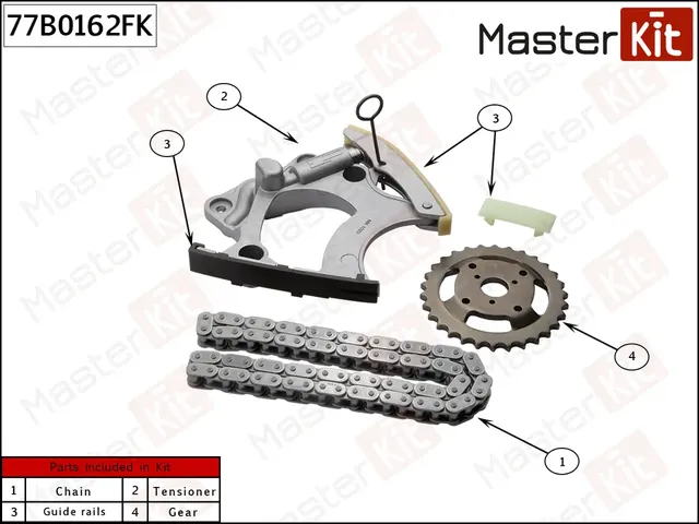 Комплект цепи AUDI A6 11 (Master KIT) Master KIT. Артикул 77B0162FK