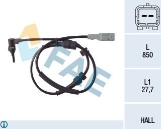 Датчик ABS FAE передний левый для Peugeot 807 I 2002-2014. Артикул 78086