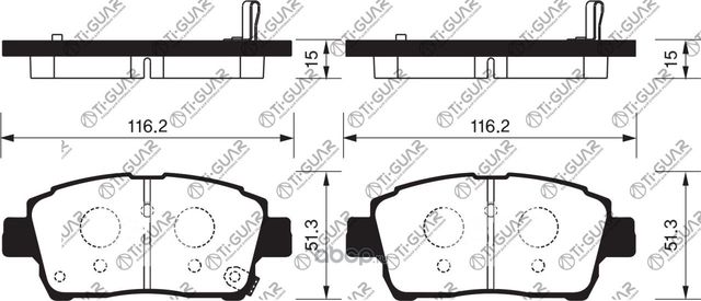 Тормозные колодки (TI-Guar). Артикул TG713