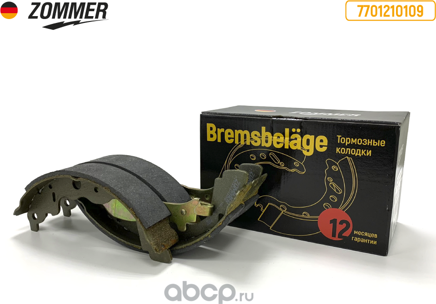 Колодка тормозная Лада Ларгус зад (к-т) ZOMMER. Артикул Z7701210109