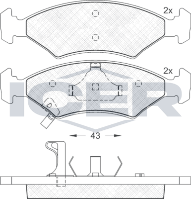Тормозные колодки Icer. Артикул 181185