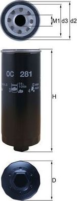 Масляный фильтр Mahle. Артикул OC 281