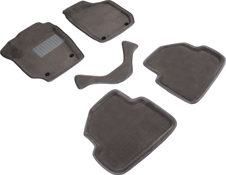 Коврики Seintex 3D ворсовые для салона Skoda Fabia II 2007-2014 Серые. Артикул 84754